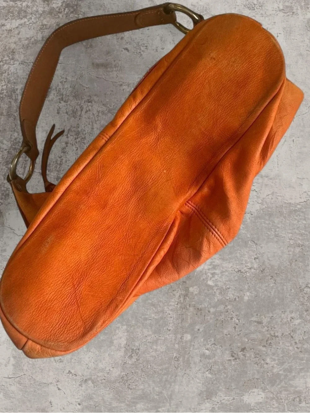 Vintage Y2K Maurizio Taiuti Genuine Leather Hobo Shoulder Bag Made in Italy